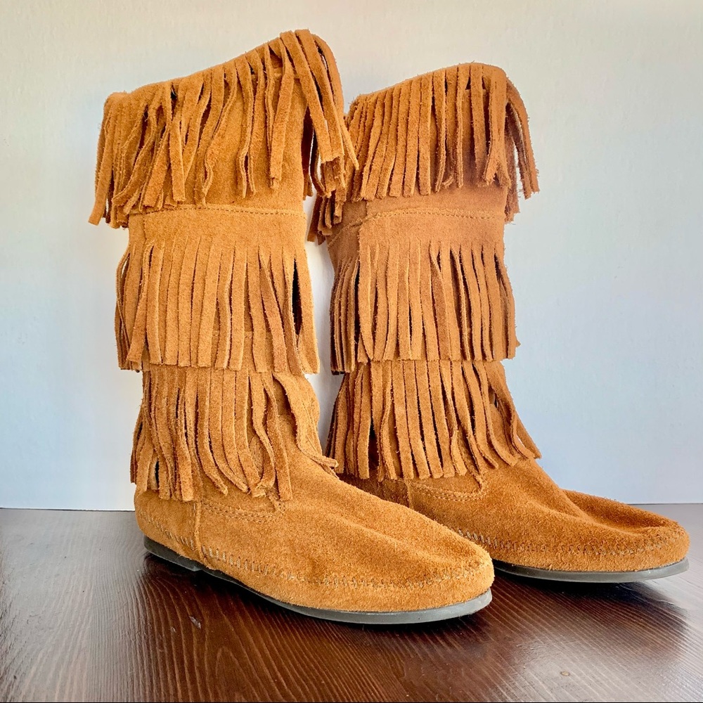 Minnetonka | 3 Layer Leather Fringe Boots